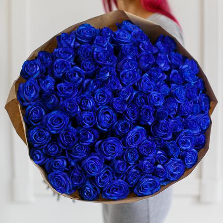 Букет 101 синяя роза "Венделла"